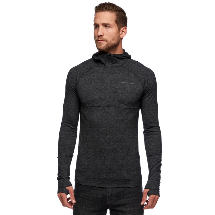 Black Diamond Men's Solution 150 Merino Base layer Crew Half Zip Hoody
