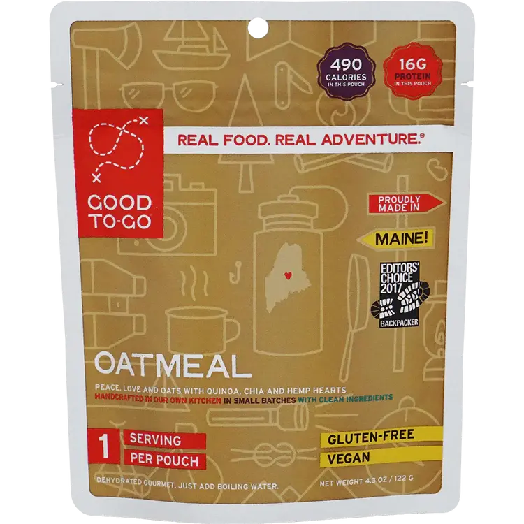 Good To-Go Oatmeal Dehydrated Meal - Single