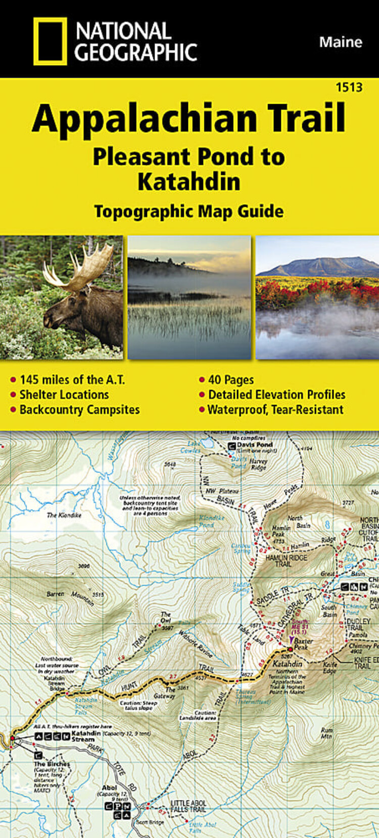 National Geographic Appalachian Trail: Pleasant Pond to Katahdin No. 1513