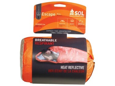 SOL Survive Outdoors Longer Escape Bivvy With Hood - Orange