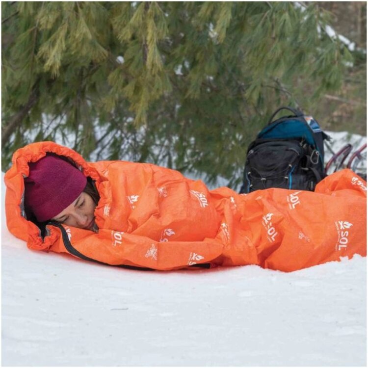 SOL Survive Outdoors Longer Escape Bivvy With Hood - Orange