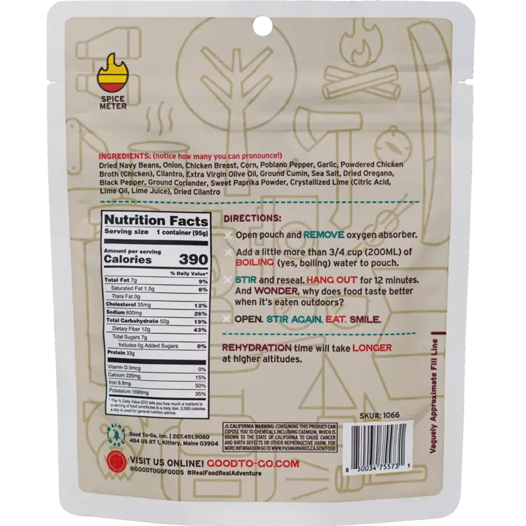 Good To-Go White Bean Chicken Chili - Single