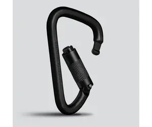 XL Steel Triple Lock Carabiner - Black - Alpenglow Adventure Sports