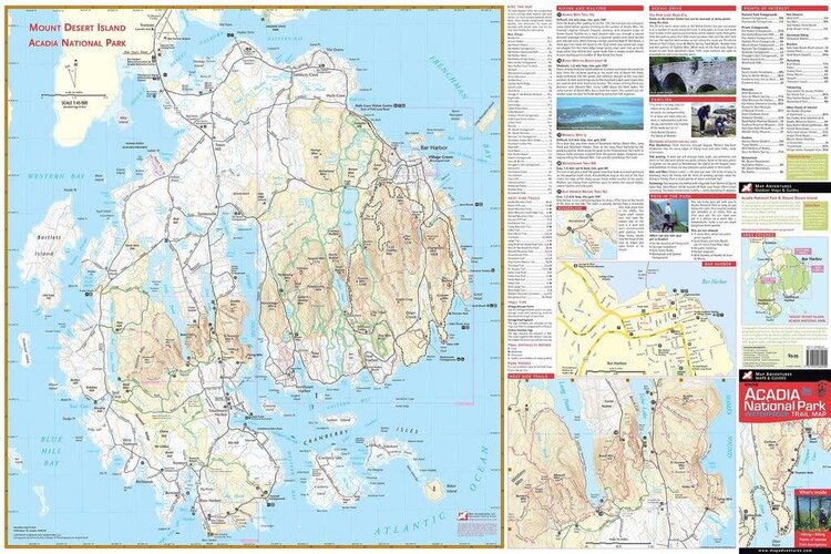 Map Adventures Acadia National Park Waterproof Trail Map 4th Edition