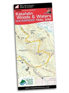 Map Adventures Katahdin Woods & Waters Waterproof Trail Map
