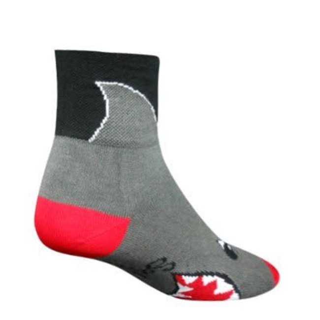 Sockguy Shark Socks, 5-9, Gray