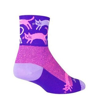 SockGuy Classic 3-4 Inch Cycling Sock - Pounce Purple