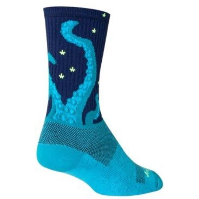 SockGuy Crew 6 Inch Cycling Sock - Kraken