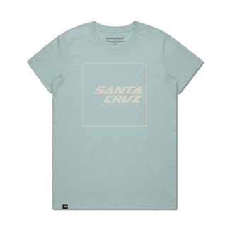 Santa Cruz Bicycles Santa Cruz Squared Up Tee Women's Light Blue