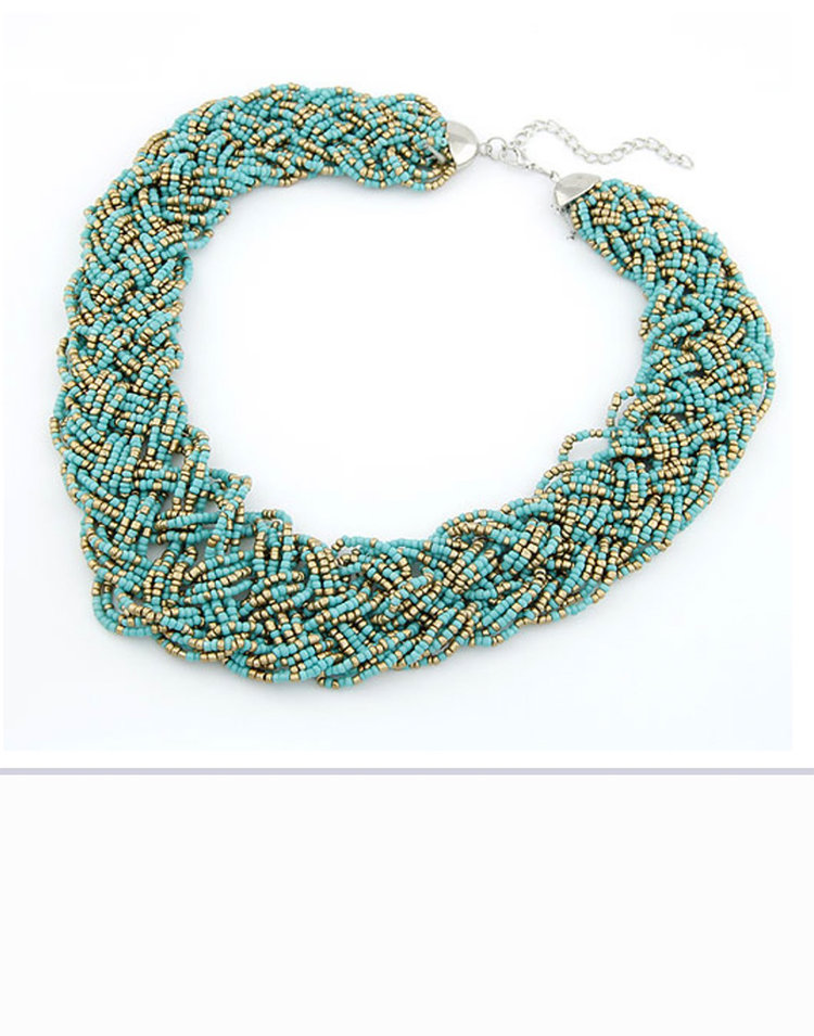 CB Designs turquoise weave necklace