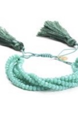 CB Designs Multi beaded aqua bracelet with tassel
