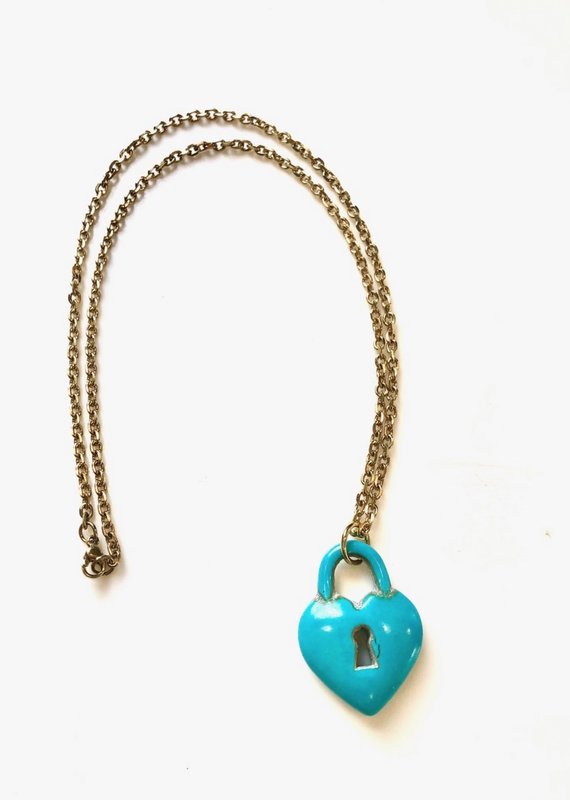 CB Designs turq locket necklace