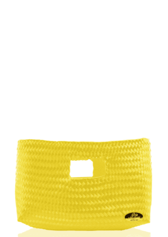 JOSEPHINE ALEXANDER alison woven clutch in yellow