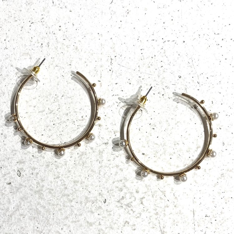 PREPPY GIRL hoop with pearl