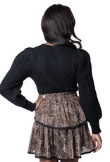 allison NY sa214021 metallic mini skirt