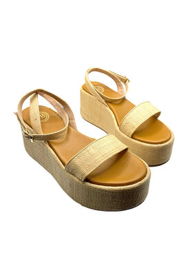 CB Designs Amalfi raffia wedge