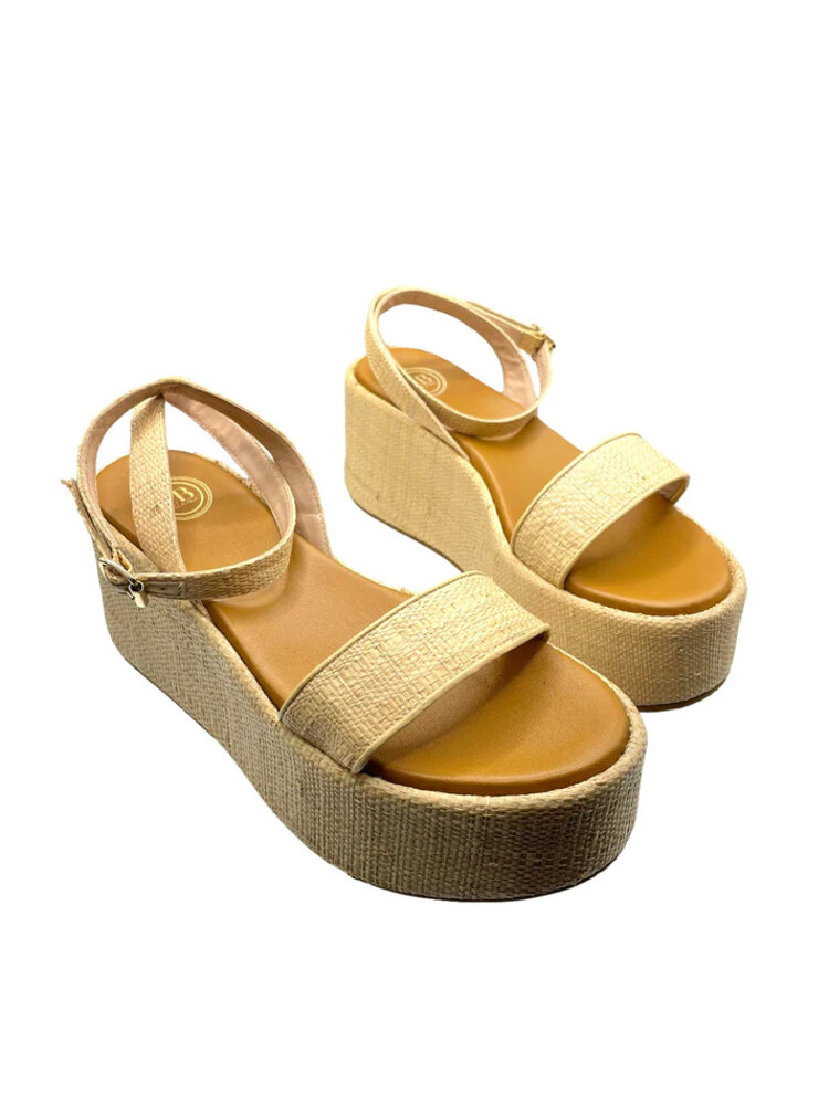 CB Designs Amalfi raffia wedge