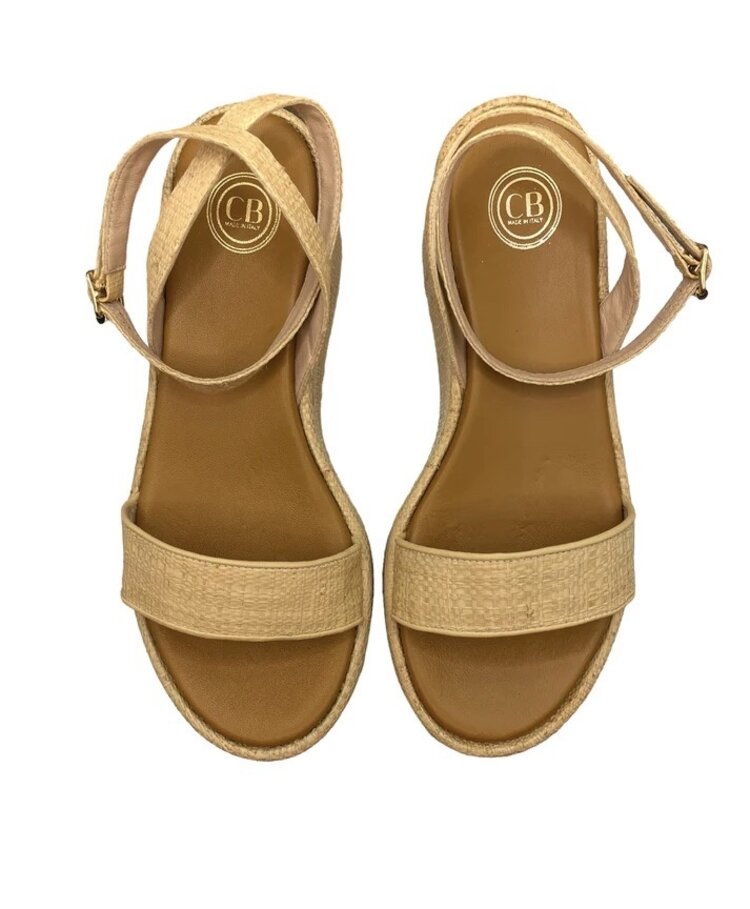 CB Designs Amalfi raffia wedge