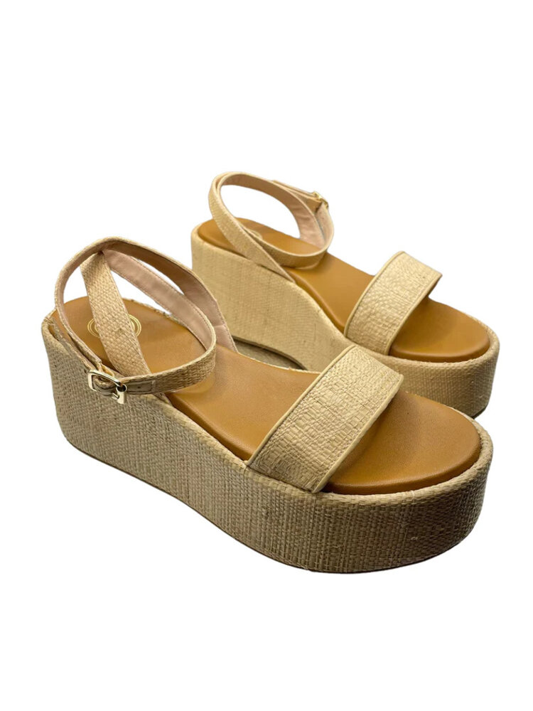 CB Designs Amalfi raffia wedge
