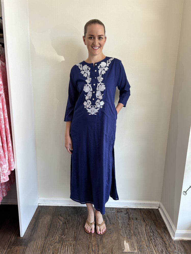 PREPPY GIRL Graham  Embroidered Tunic Dress