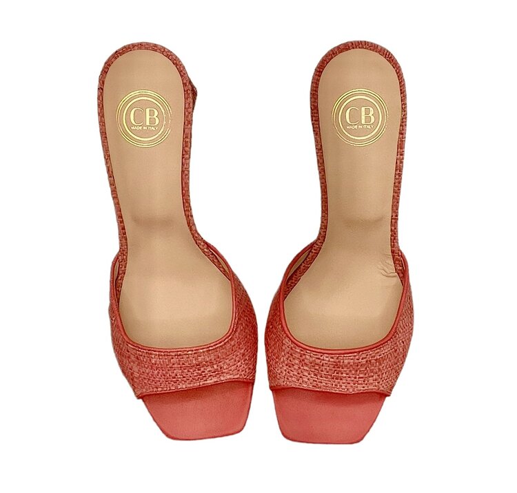 CB Designs Ravello coral raffia