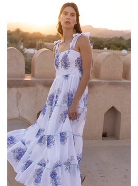 OLIPHANT Smocked Tie Strap Midi