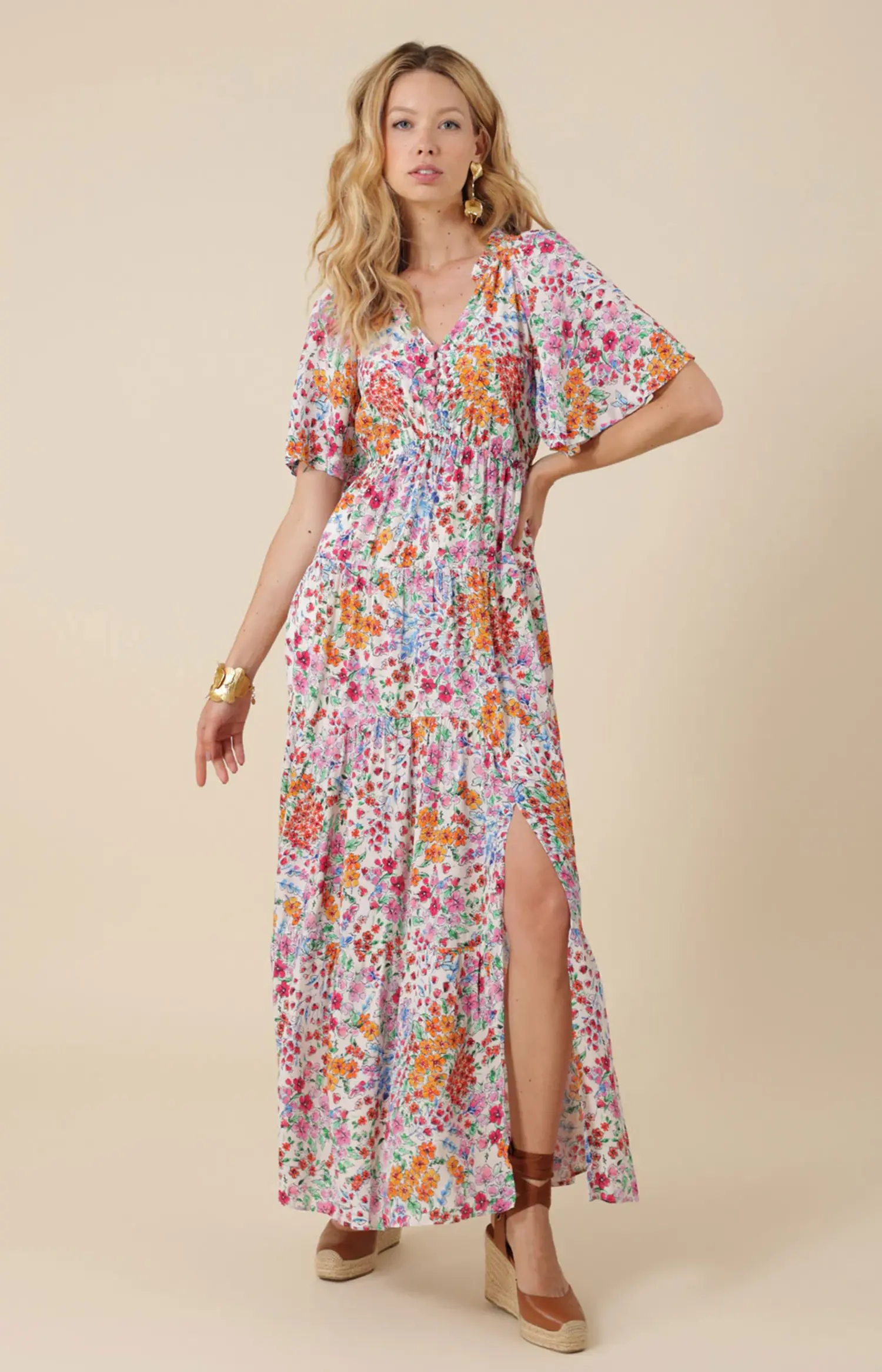 44ea614a ss tiered maxi dress - C.ORRICO 44ea614a ss tiered maxi dress - C.ORRICO