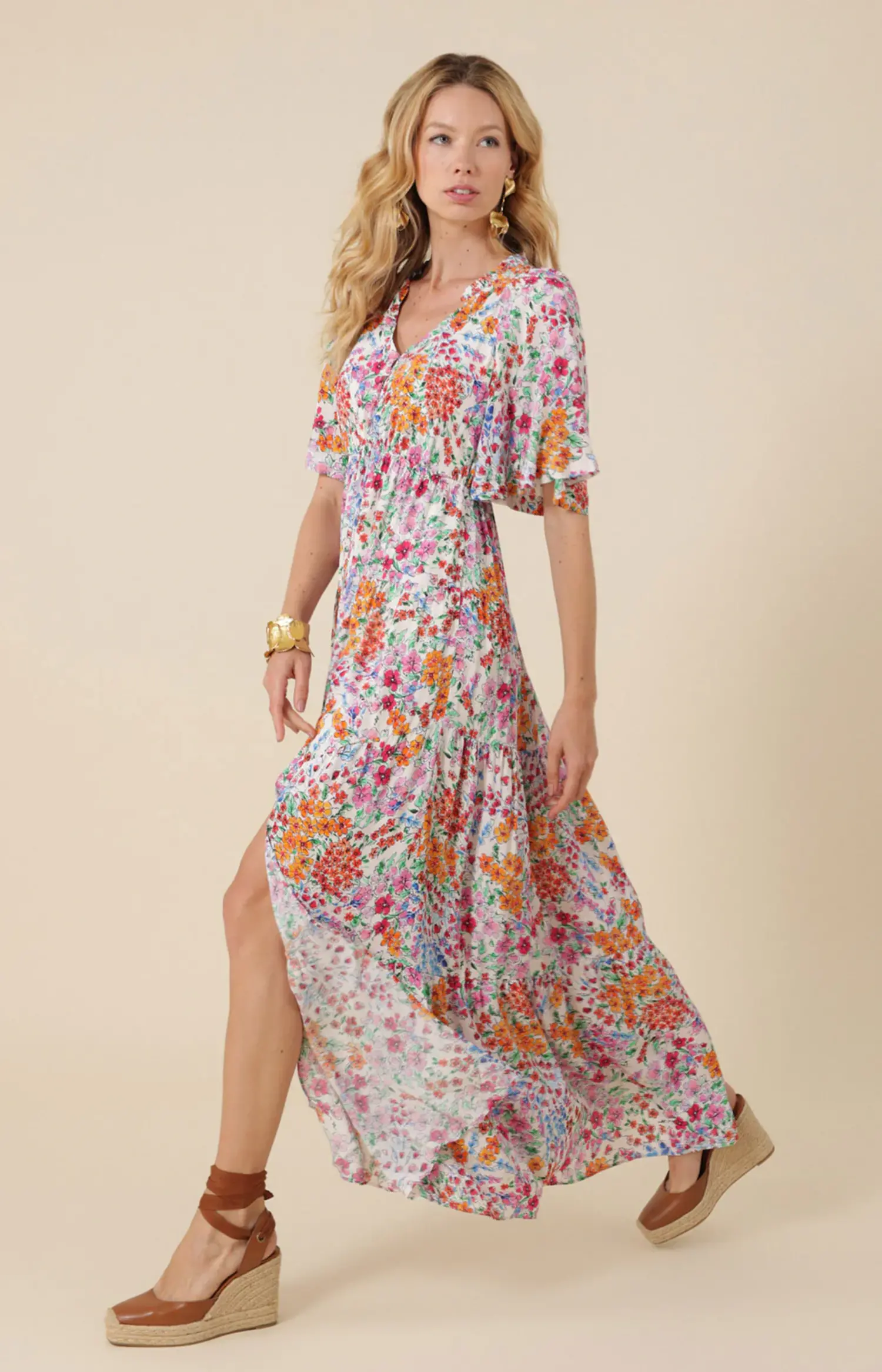 44ea614a ss tiered maxi dress - C.ORRICO 44ea614a ss tiered maxi dress - C.ORRICO