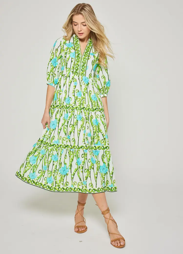 BELLA TU BLO-d48-b  Blooming 48" tier dress