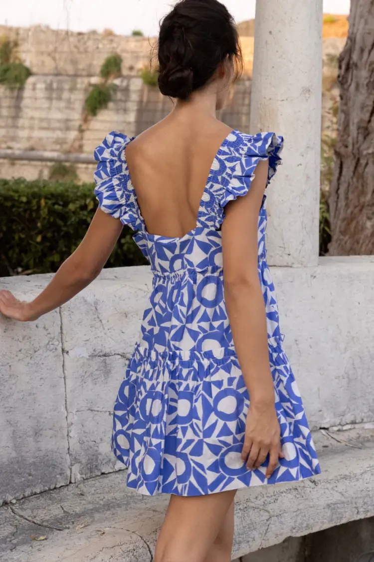 OLIPHANT 3155P Smocked square neck mini