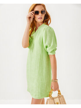 Lilly Pulitzer MIALEIGH ELBOW SLEEVE LINEN DRESS