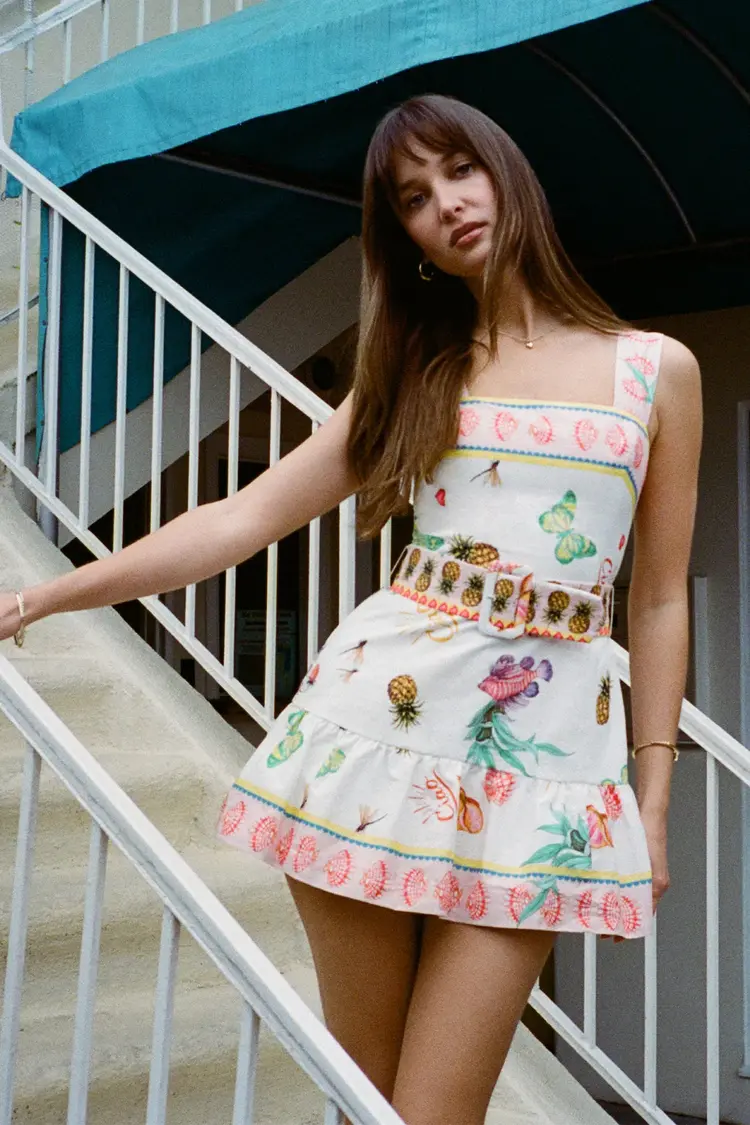 AMANDA UPRICHARD c-40163ptd Lena skort romper