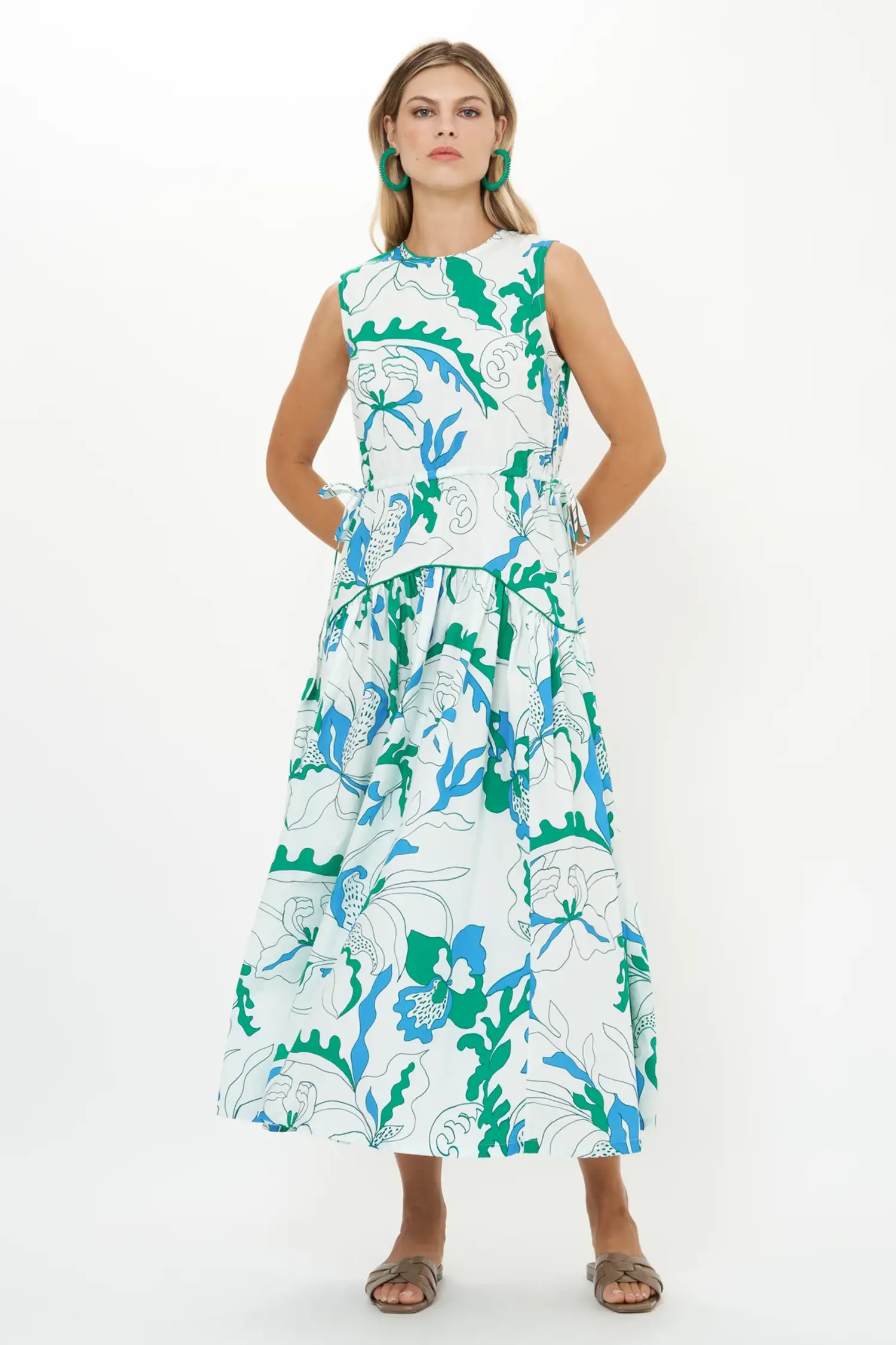 chinese dress ladies Oliphant Ruffle Collar Bell Maxi Dress main image 0