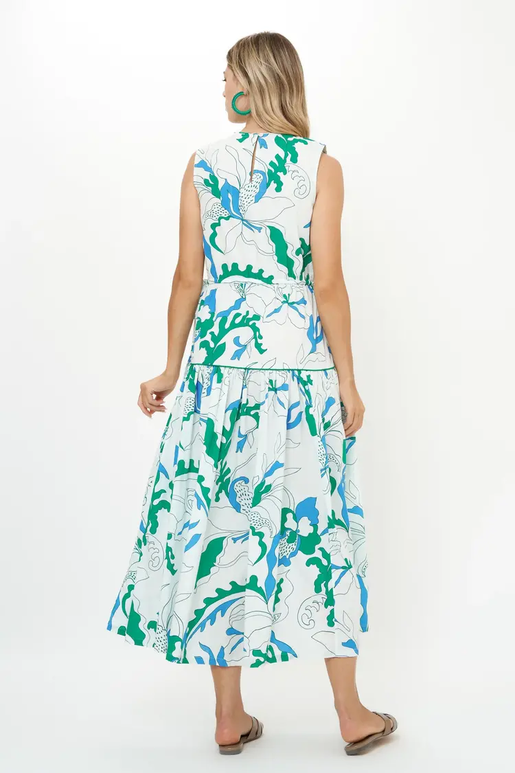 OLIPHANT 3230P Sleeveless piped maxi