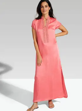 BELLA TU Meg 54" Cap Sleeve Caftan