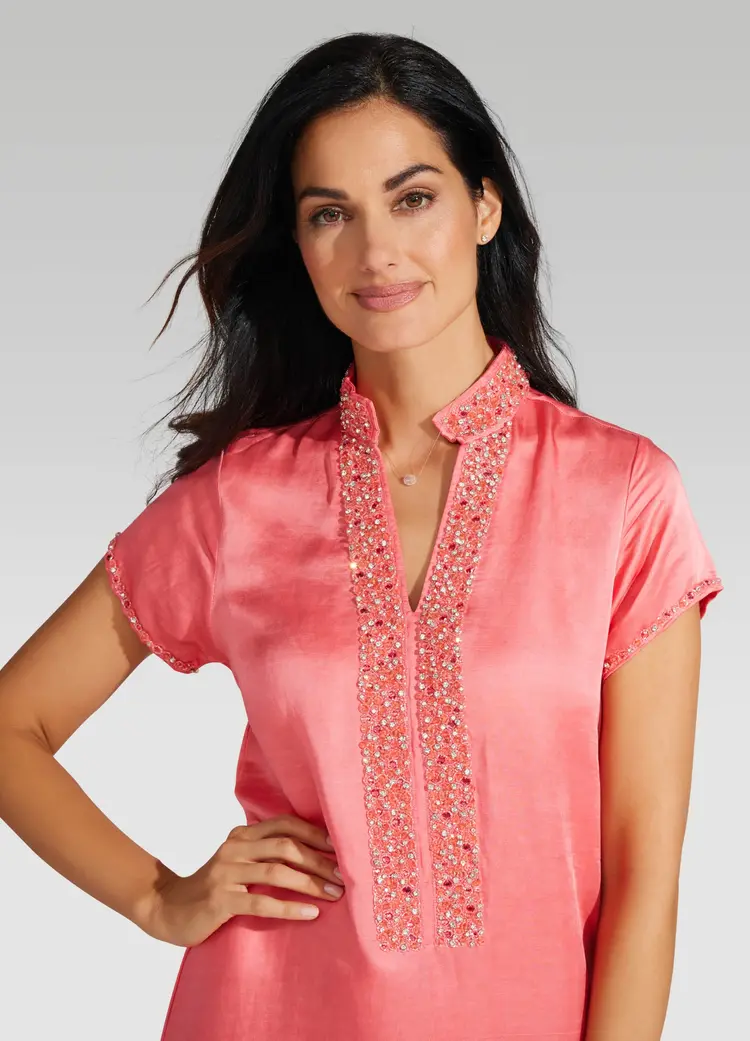 BELLA TU meg-cc54-cm meg 54" cap slv caftan