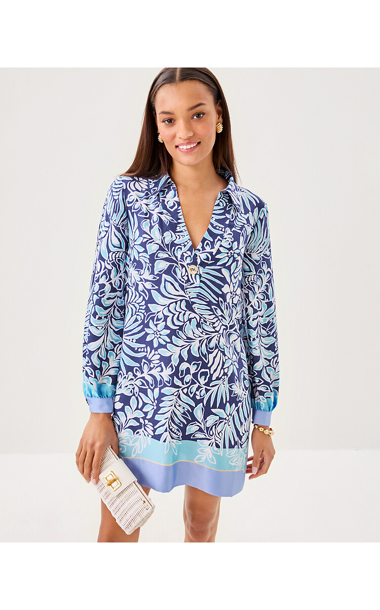 Lilly Pulitzer 016146 IRALANNE LONG SLEEVE POPOVER DRESS