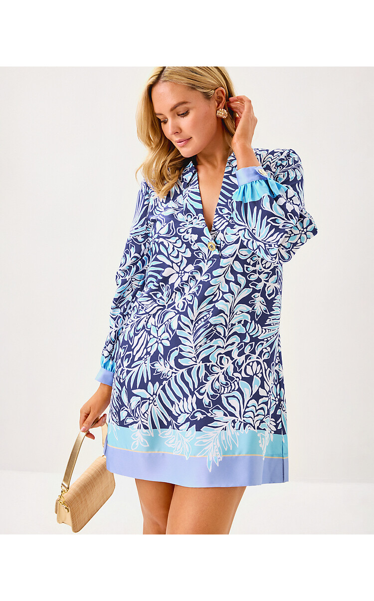 Lilly Pulitzer 016146 IRALANNE LONG SLEEVE POPOVER DRESS