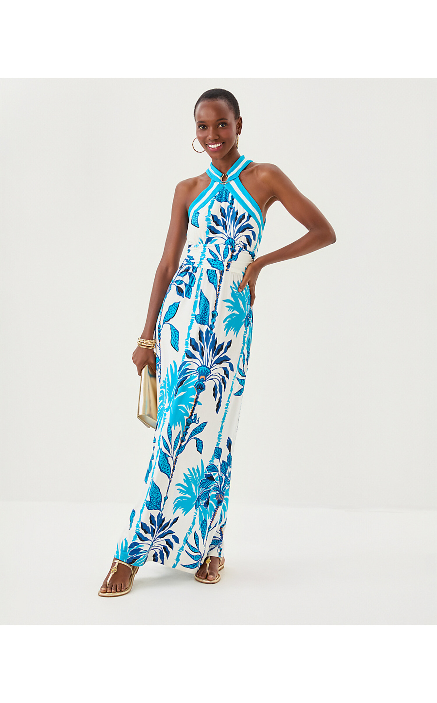 Robe Halter Thème Plage Seashell Lilly Pulitzer Taille 2 - Occasion Très Bon état