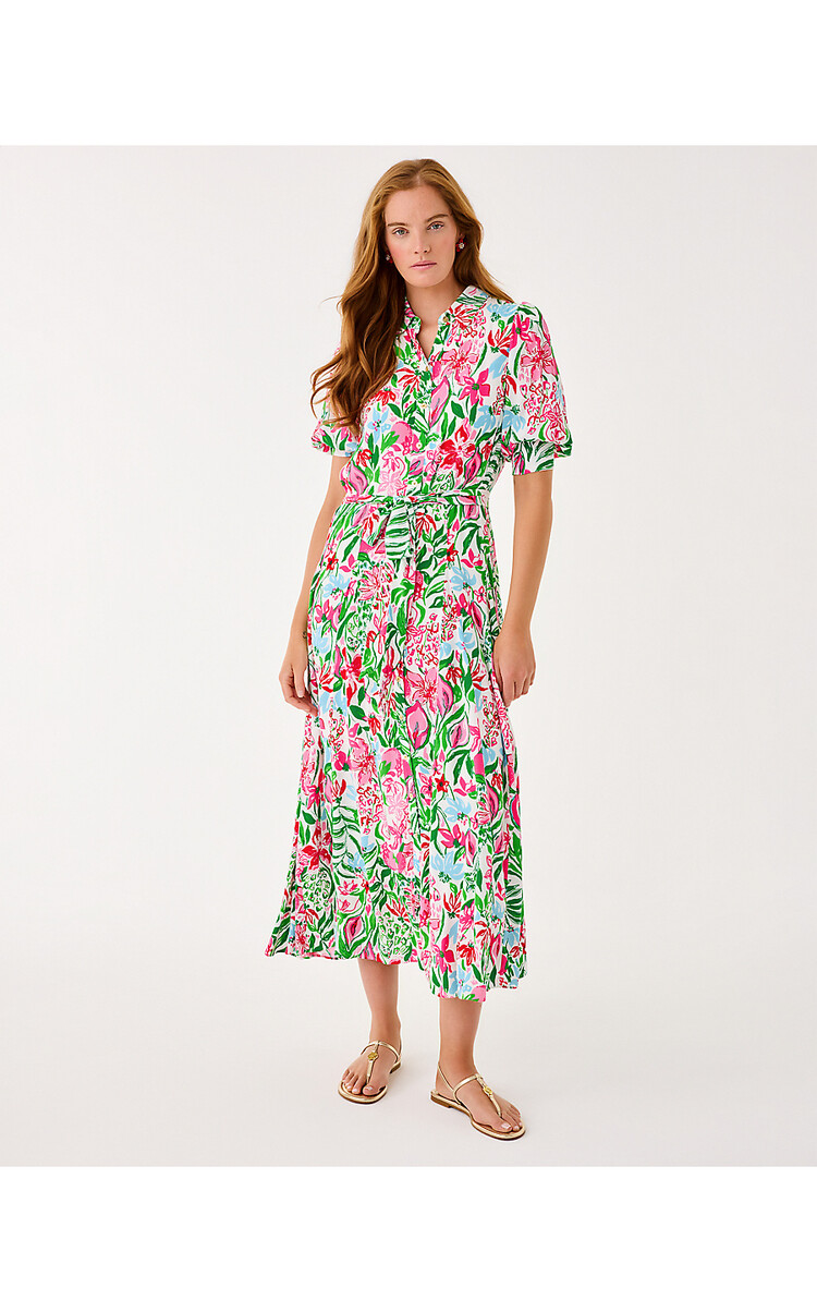 Lilly Pulitzer 019117 LARKYN MIDI SHIRTDRESS