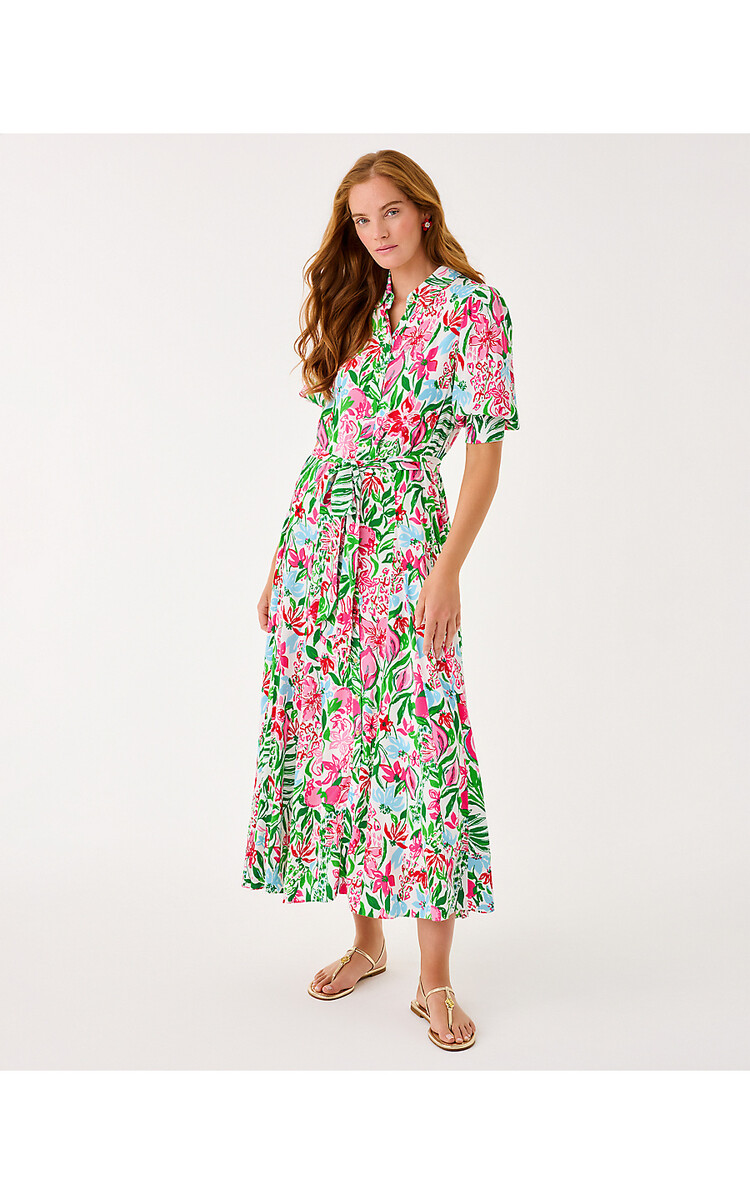 Lilly Pulitzer 019117 LARKYN MIDI SHIRTDRESS