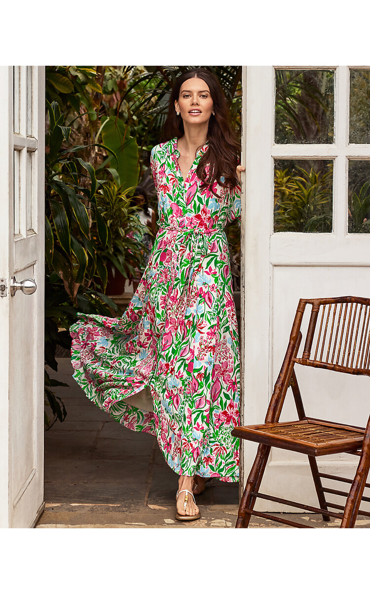 Lilly Pulitzer 019117 LARKYN MIDI SHIRTDRESS