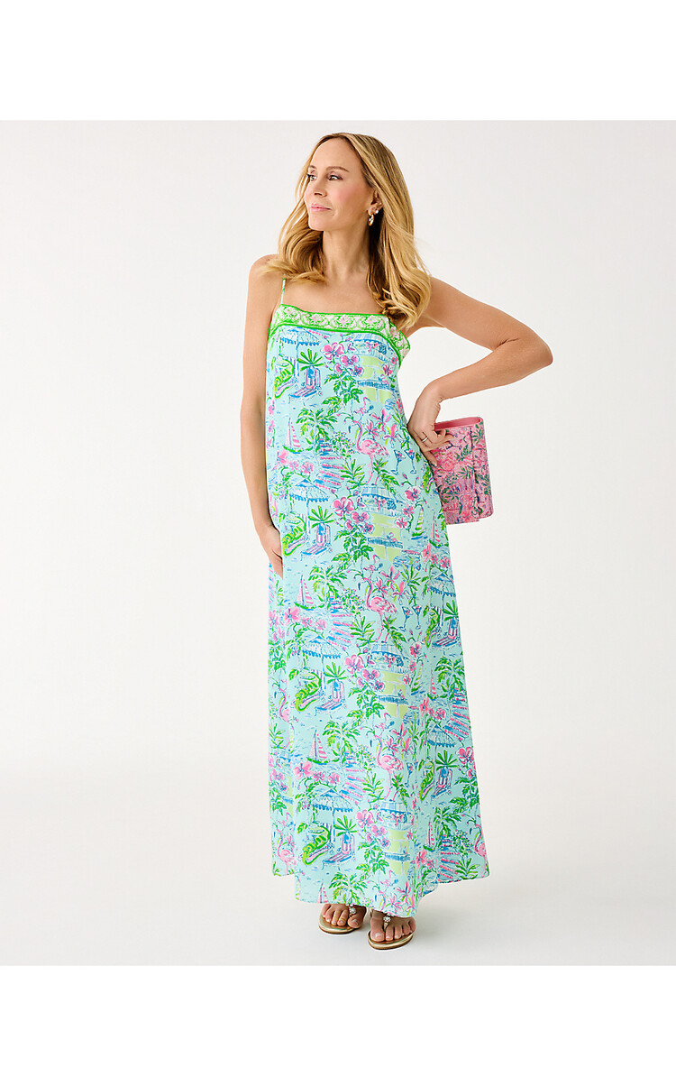 Lilly Pulitzer 015221 AMALFI SILK MAXI DRESS