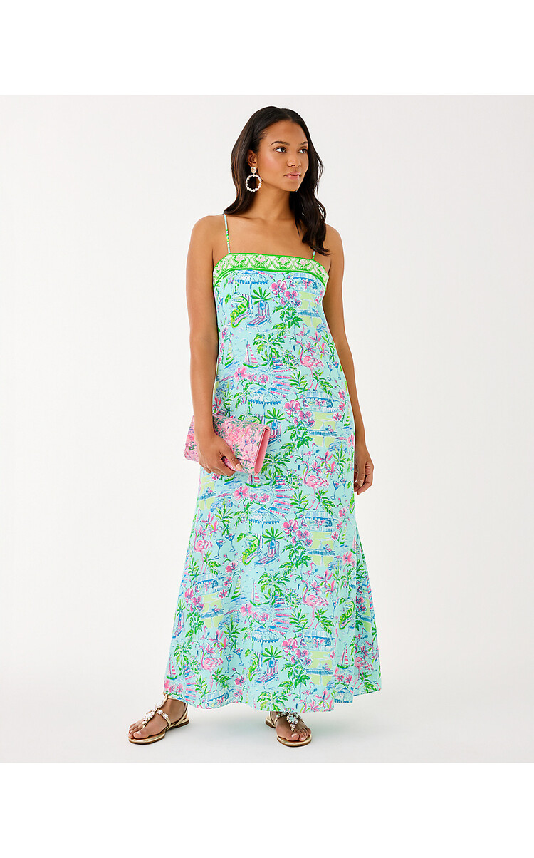 Lilly Pulitzer 015221 AMALFI SILK MAXI DRESS