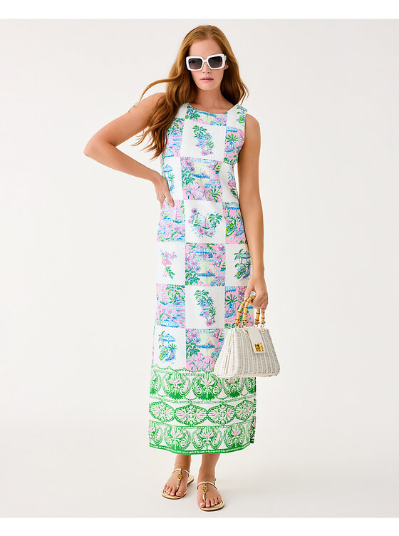 chinese dress ladies Lilly Pulitzer, Womens, Delsie Dress, Multi Endless Summers, XX-Small at  Amazon Women's Clothing store main image 1