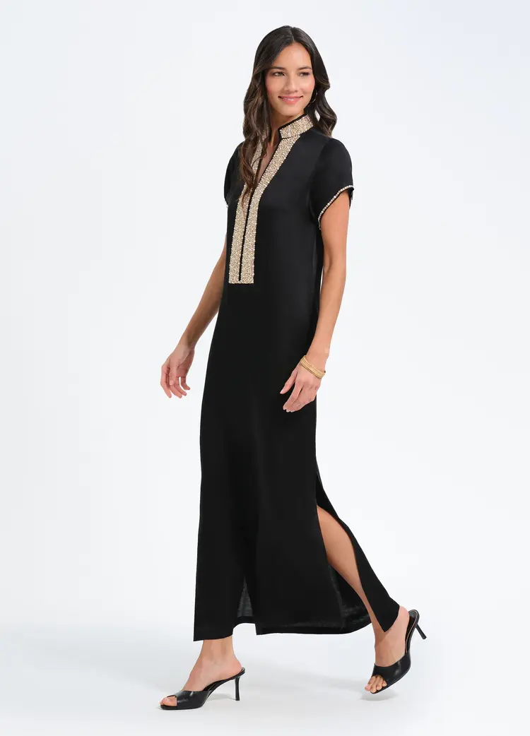 BELLA TU PEL-C Pearl cap slv. caftan