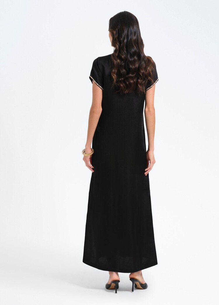 BELLA TU PEL-C Pearl cap slv. caftan