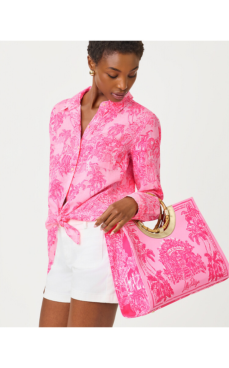 Lilly Pulitzer 021062 Oasis Canvas tote