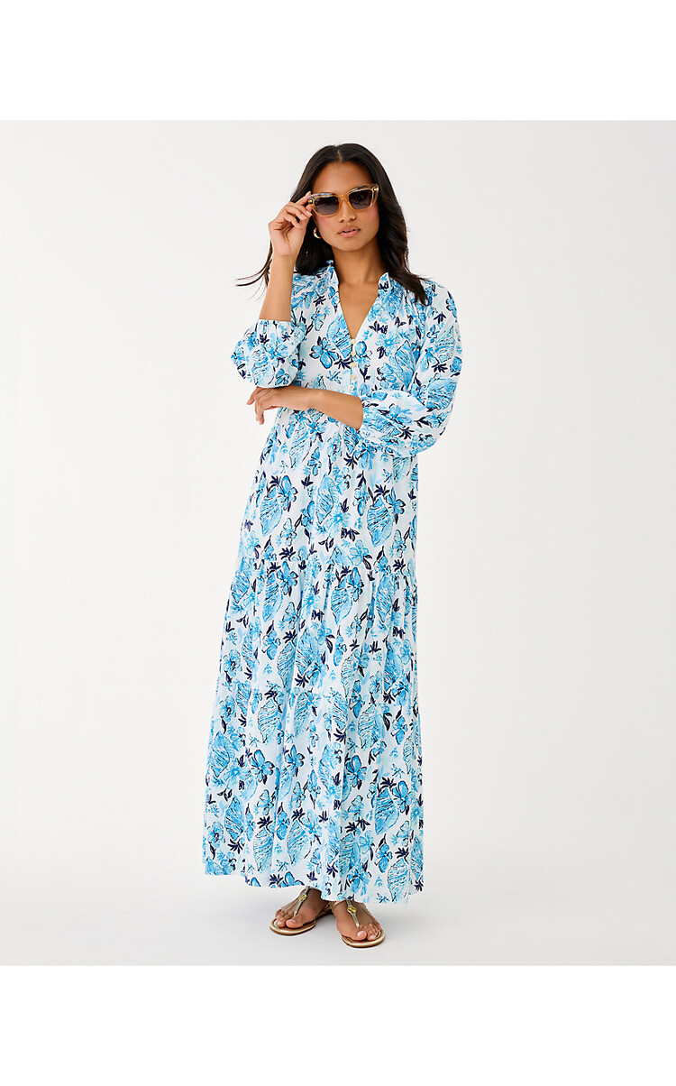 Lilly Pulitzer 017209 MALONE 3/4 SLEEVE MAXI DR