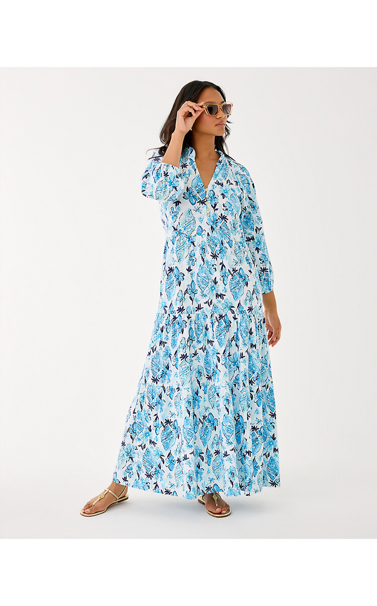 Lilly Pulitzer 017209 MALONE 3/4 SLEEVE MAXI DR